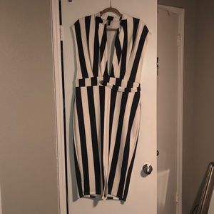 Black/White Striped Dress